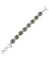 Samuel B. Silver & 18k 6.50 Ct. Tw. Citrine Bracelet In Metallic