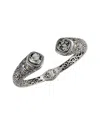 Samuel B. Silver & 18k 9.80 Ct. Tw. Blue Topaz Bracelet In Metallic