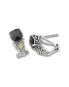 Samuel B. Silver & 18k Black Spinel Earrings