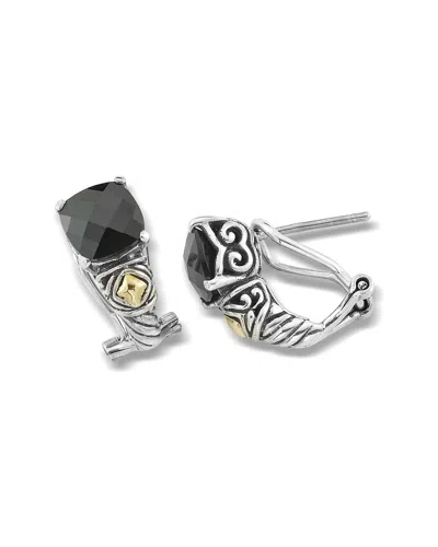 Samuel B. Silver & 18k Black Spinel Earrings
