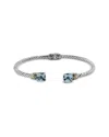 Samuel B. Silver & 18k Blue Topaz Bracelet