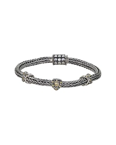 SAMUEL B. SAMUEL B. SILVER & 18K BRACELET
