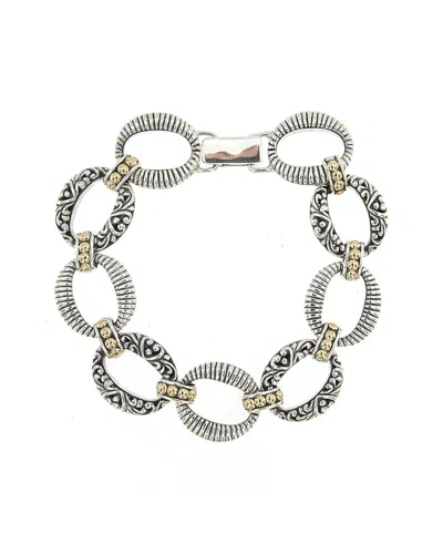 SAMUEL B. SAMUEL B. SILVER & 18K BRACELET