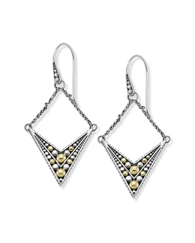 SAMUEL B. SAMUEL B. SILVER & 18K EARRINGS