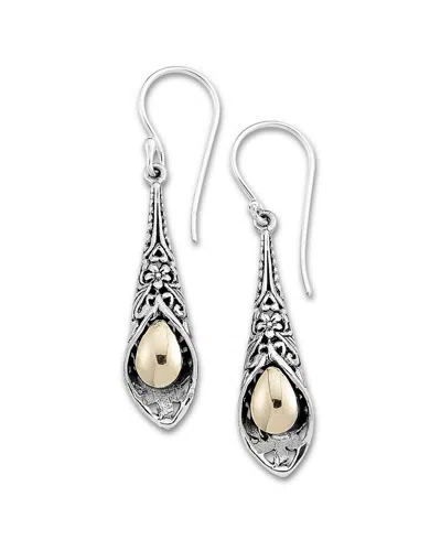 SAMUEL B. SAMUEL B. SILVER & 18K EARRINGS