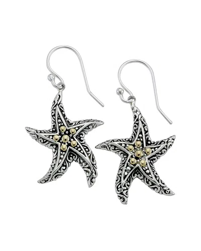 SAMUEL B. SAMUEL B. SILVER & 18K EARRINGS