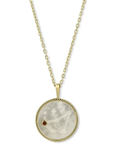 Samuel B. Silver & 18k Garnet & Pearl Necklace