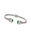 Samuel B. Malachite Bangle In Silver