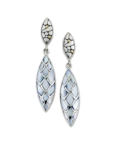 Samuel B. Silver & 18k Mother-of-pearl Earrings