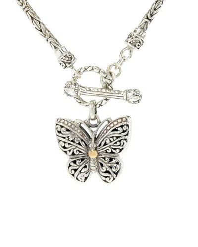 Samuel B. Silver & 18k Necklace In Metallic
