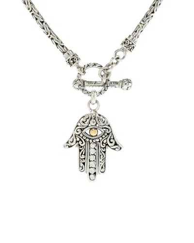 SAMUEL B. SAMUEL B. SILVER & 18K NECKLACE
