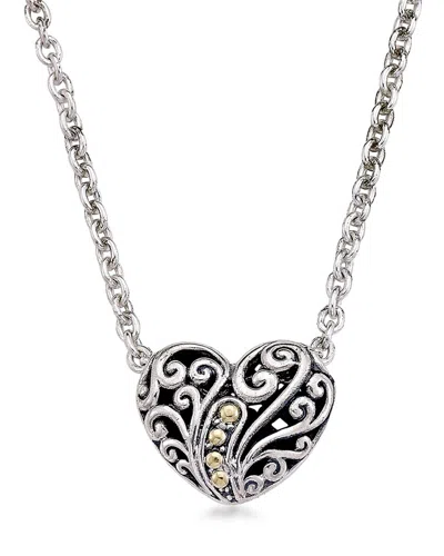 SAMUEL B. SAMUEL B. SILVER & 18K NECKLACE
