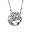 Samuel B. Silver & 18k Tsavorite Necklace In Metallic