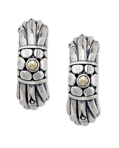 Samuel B. Silver Bamboo Earrings In Metallic