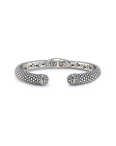 Samuel B. Sterling Silver Pebble Design Bangle Bracelet In Silver And Gold