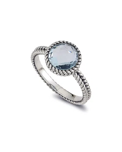Samuel B. Silver Blue Topaz Round Ring
