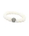 Samuel B. Silver Bovine Bone Carved Stretch Bracelet