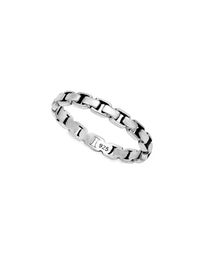 Samuel B. Silver Box Chain Ring In Metallic
