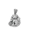 Samuel B. Silver Citrine Pearl Cat & Yarn Pendant