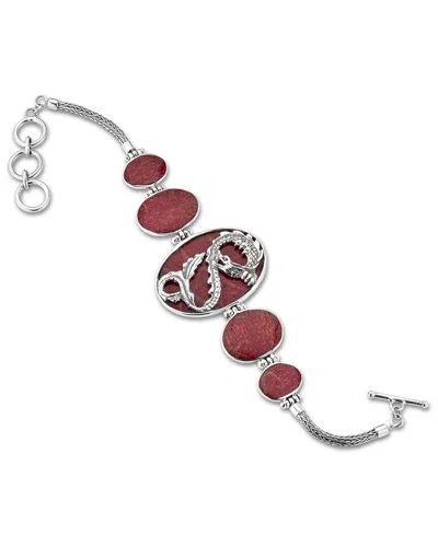 Samuel B. Silver Coral Bracelet In Metallic