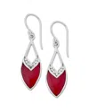 Samuel B. Silver Coral Drop Earrings
