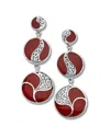 Samuel B. Silver Coral Earrings In Gold