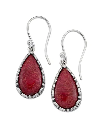 SAMUEL B. SAMUEL B. SILVER CORAL EARRINGS