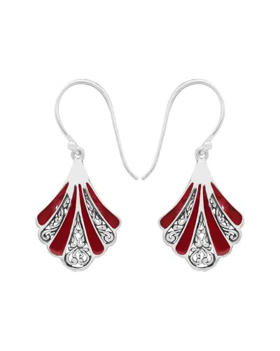 Samuel B. Silver Coral Earrings