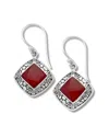 Samuel B. Silver Coral Earrings