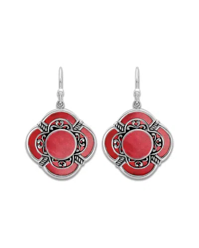 Samuel B. Silver Coral Earrings In Pink