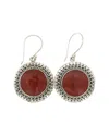 Samuel B. Silver Coral Earrings In Brown