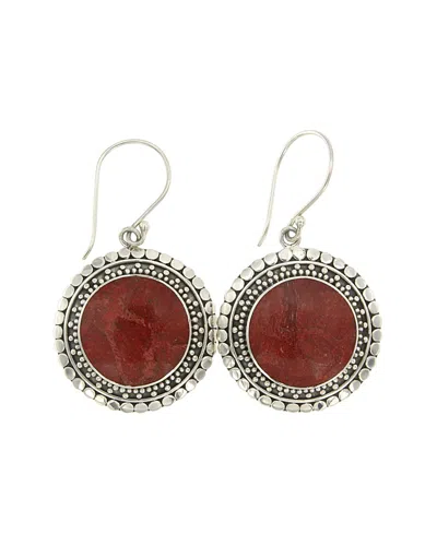 Samuel B. Silver Coral Earrings In Brown