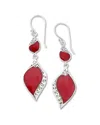 Samuel B. Silver Coral Free Form Drop Earrings