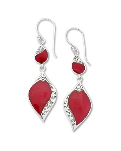 Samuel B. Silver Coral Free Form Drop Earrings