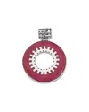 Samuel B. Ss Circular Coral Pendant In Red
