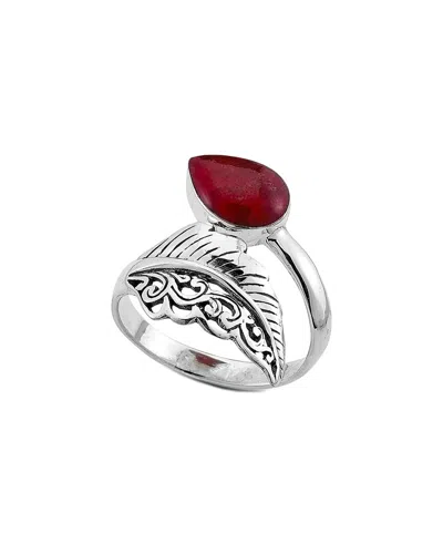 Samuel B. Silver Coral Ring