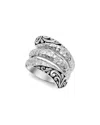 Samuel B. Silver Cross Over Ring
