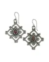 Samuel B. Silver Garnet Tribal Earrings