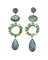 Samuel B. Silver Gemstone Drop Earrings In Metallic