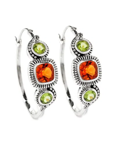 SAMUEL B. SAMUEL B. SILVER GEMSTONE EARRINGS