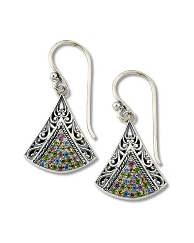 Samuel B. Silver Gemstone Fan Earrings In Metallic