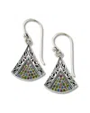 Samuel B. Silver Gemstone Fan Earrings