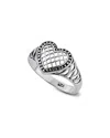 Samuel B. Sterling Silver Heart Shape Ring In Metallic