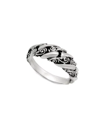 Samuel B. Silver Interlocking Link Ring In Animal Print