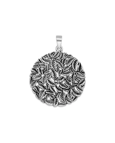 Samuel B. Silver Leaf Motif Pendant In Metallic