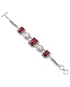 Samuel B. Silver Mabe Pearl & 46.92 Ct. Tw. Ruby Toggle Bracelet