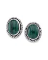 Samuel B. Silver Malachite Earrings In Green