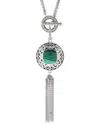 Samuel B. Silver Malachite Necklace In Metallic