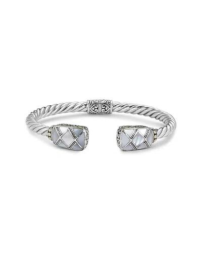 Samuel B. Silver Mother-of-pearl Hinge Bangle Bracelet In No Color