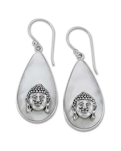Samuel B. Silver Pearl Buddha Earrings In Metallic